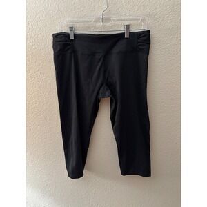 Calvin Klein Performance Black Ruched Waist‎ Cropped Leggings XL Wicking
A762